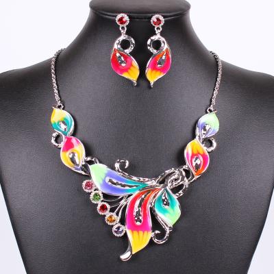 China 2014 spring butterfly necklace Phoenix Necklace Peacock Necklace Phoenix Earring  MD1424 for sale