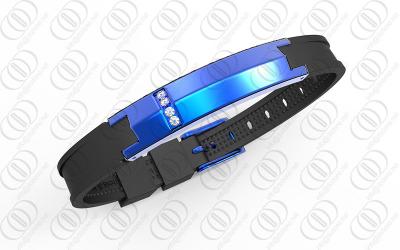 中国 健康のための青いゲルマニウムのブレスレットの強力な磁石、美しい流行の腕輪 販売のため