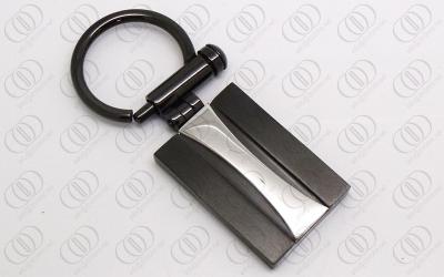 China Full Black Plated Stainless Steel Cool Stylish Keychains Shiny Silver Accent for sale