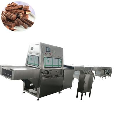 China 400MM belt width industrial chocolate enrobing line for sale