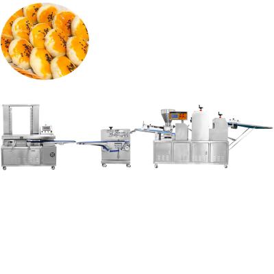 China Automatic stuffed crispy bread flaky pastry production line for sale