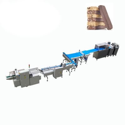 China High speed Chocolate coated fruit bar making machine with packing machine for sale