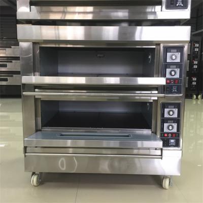 China Mini Electric 304 Stainless Steel Baking Oven 400C 2 Deck 4 Tray Oven for sale