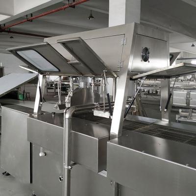 China Industrial 400mm Belt Width Chocolate Enrobing Machine For Wafers / Wafer Rolls for sale