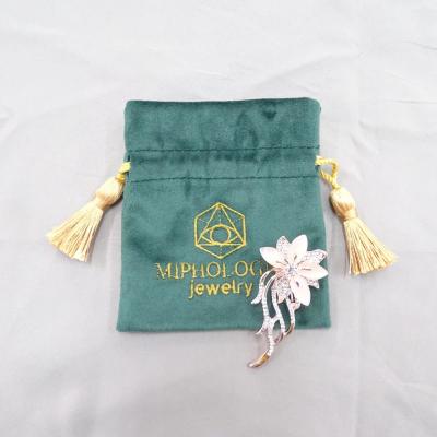 China Silk Screen Printing Custom Tarot Card Pouch Velvet Tarot Bag for sale
