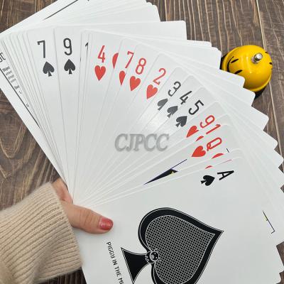 China 330gsm Black Core Paper Playing Cards Game Jumbo Poker Cards 88*126mm for sale