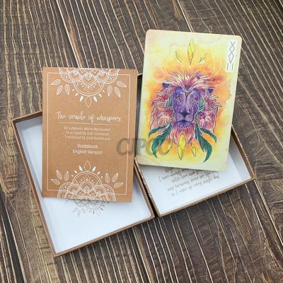 China 300gsm art Paper Gold Foil Oracle Cards Matte Gold Edged Tarot Cards With Guide Book for sale