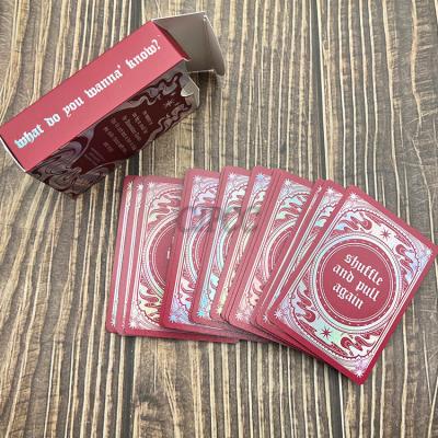 China juego de tarjeta olográfico de papel de juego de mesa de la hoja 310gsm para crecido en venta