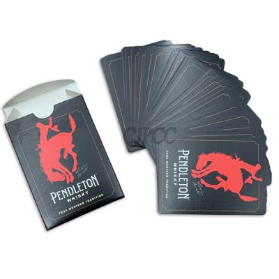 China Adults Black Custom Printed Playing Cards Game Deck Eco Friendly 0.33mm for sale