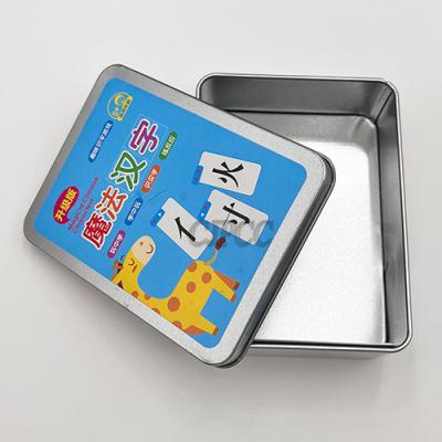 China CMYK Printing Small Rectangular Tin Containers Packaging Tin Box 0.23-0.28mm Thick for sale
