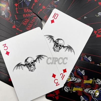 China Custom 400gsm White Core Paper Promo Playing Cards OEM black card poker for sale