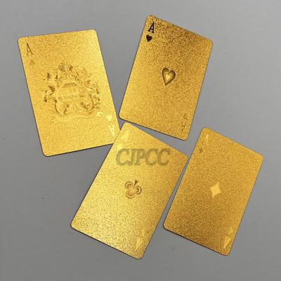 Chine Le tisonnier de feuille d'or de PVC carde 100 tous les GV en plastique pur imperméable de cartes de jeu à vendre