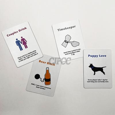 China High Glossy Printing Family Party Playing Cards Poker Card Drinking Games OEM for sale