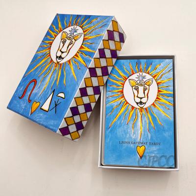 China Impresión de encargo de las cartas de tarot tradicionales de las tarjetas 78 de Oracle de las cartas de tarot de bordes de cerda joven de oro en venta