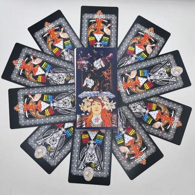 China Large Size Tarot Card Decks Holographic Printing 400gsm art paper for sale
