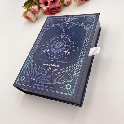 China Two Sides Holographic Magnetic Closure Box Book Shape With Paper Inner Tray for sale