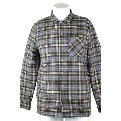 China Long Sleeve Cotton Flannel Plaid Work Shirts With Company Embroidery Logo for sale