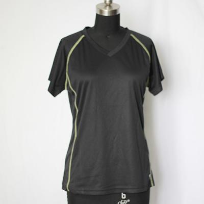 China 92% Polyester 8% Spandex Running Clothes For Women , Quick Dry Cool Running Shirts for sale