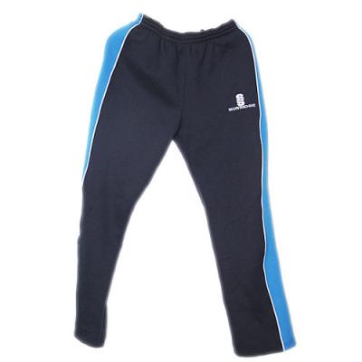 China Waterproof Black Track Pants , Side Stripe Breathable Polyester Track Pants for sale