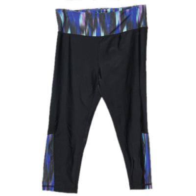 China Polyester / Spandex Black Yoga Pants , Anti - Bacterial Cool Yoga Pants for sale