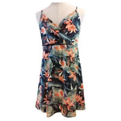 China Summer Halter Sleeveless OEM Backless Floral Maxi Dress for sale