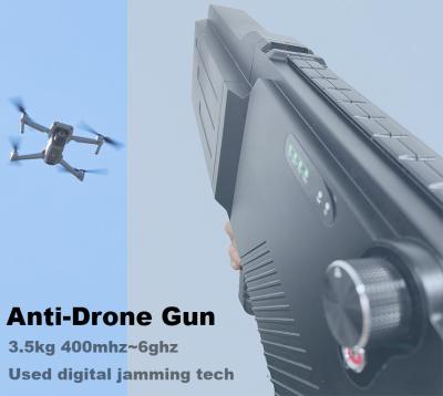 China Drone jammer 2000M 400mhz to 6GHz 7 bands only 3.5kg weight hand-held anti-drone gun for sale