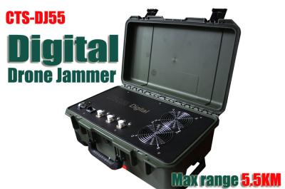 China 5000M GSM GPS RC Drone Jammer , Drone Signal Scrambler Low Battery Alarm Function for sale