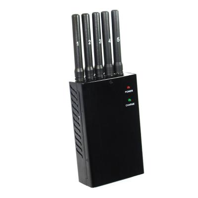 China Mini Handheld Mobile Phone And Gps Signal Jammer , Wifi Scrambler Device 3W for sale