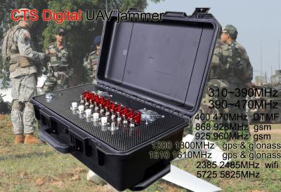 중국 9 밴드 무인 전투기 전파 교란기, Gps 와이파이 드론 주파수 블로커 5KM 범위 판매용