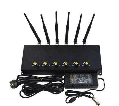 China 15W 6 Band High Frequency Jammer , Mobile Network Signal Jammer For Meeting Room for sale