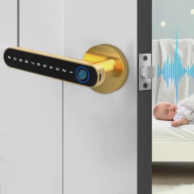 Chine Fingerprint Password Tuya App Door Lock Aluminium Grip Open Biometric Door Handle Lock à vendre