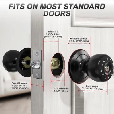 China Office Deadbolt Code Interior Door Smart Lock Automatic Button Switch Silent Mode for sale
