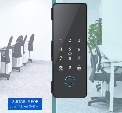 China Office Keyless Smart Door Lock Tuya Digital Fingerprint Electronic Code IC Card for sale
