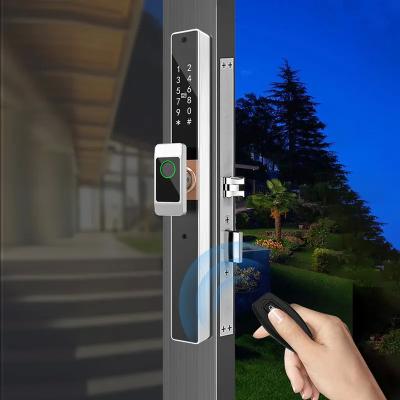 China Bridge Cut Smart Front Door Locks Tuya Waterproof Digital Fingerprint Code Door Lock en venta