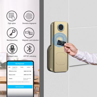 中国 Office Fingerprint Smart Digital Door Lock Deadbolt EKey Access TTLock Remote Control 販売のため
