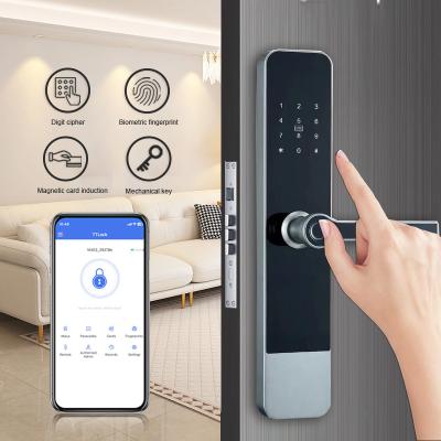 Chine Anti Peep Smart TTLock Digital Door Lock Biometric Code IC Card NFC Unlock à vendre