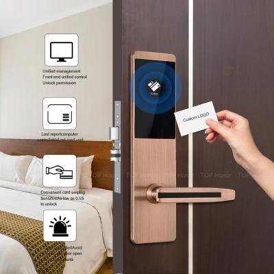 China Copper RFID Card Hotel Smart Locks Aluminium Alloy TT Lock Smartphone App for sale