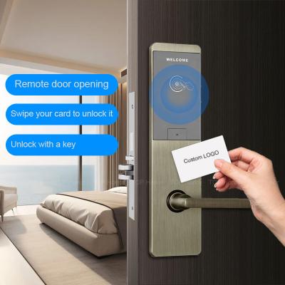 China Smart Hotel Room Security Door Locks RFID TT Lock With ANSI 5 Latch Mortise en venta