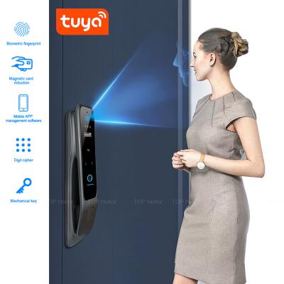 China 3D Face Recognition Smart Door Lock Tuya WiFi Fingerprint Passcode IC Card Access en venta