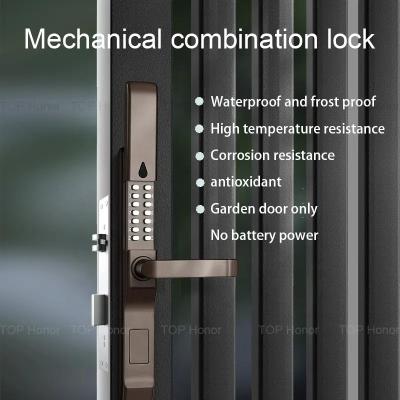 China Aluminium Waterproof Door Handle Smart Lock Anti Freezing Outdoor Sliding Door Lock Te koop