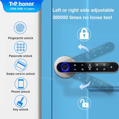 China Easy Installation Tuya App Door Lock Biometric Bluetooth Fingerprint Touch For Home for sale