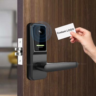 China Aluminum Alloy 4 Batteries Intelligent Hotel Door Lock Management Software System Key for sale