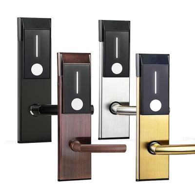 China Computer Card Hotel Door Lock Smart Electronic Induction Lock Wooden Door Magnetic Card Lock Te koop