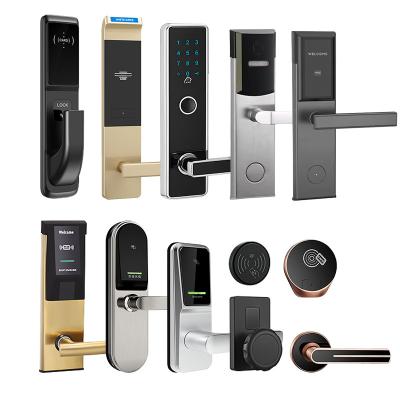 China Durable Stainless Steel Hotel Smart Locks With RFID Card/ Mechanical Key for sale