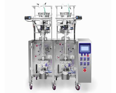 China Double Lines Vertical Automatic Granule Packing Machine Small Snacks Pouch for sale