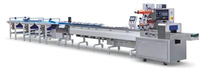 China Biscuit Automatic Food Packaging Machine Horizontal Bread Packing Feeding Belt for sale