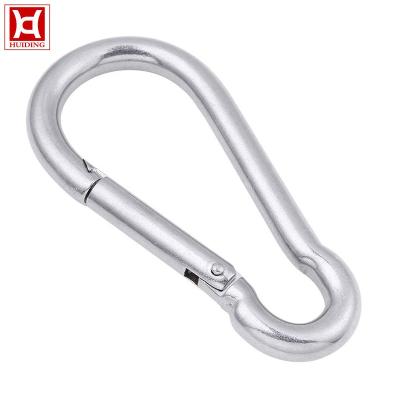 China M6 201 Stainless Steel Snap Hook Carabiner Seat Belt Buckle Spring Hook for sale
