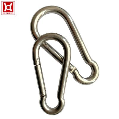 China Heavy Duty Spring Stainless Steel Snap Hook M8 Carabiner High Hardness for sale