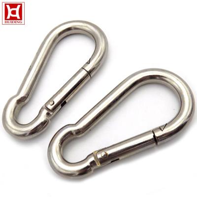 China M5 Carabiner 304 Spring Stainless Steel Snap Hooks 5x50mm Anti Corrosion for sale