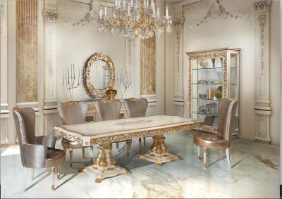 China American style luxury long dining table set with factory price for sale